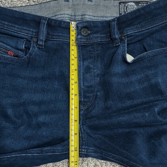 DIESEL SLEENKER Jeans Mens 32x32 Denim Dark Wash Stretch Navy Blue Slim Skinny - Picture 16 of 16